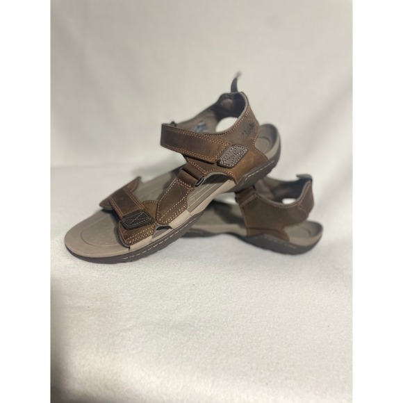 Clarks Leather Sport Sandals Fisherman Men 12M Brown Adjustable Straps 63581 main image 10